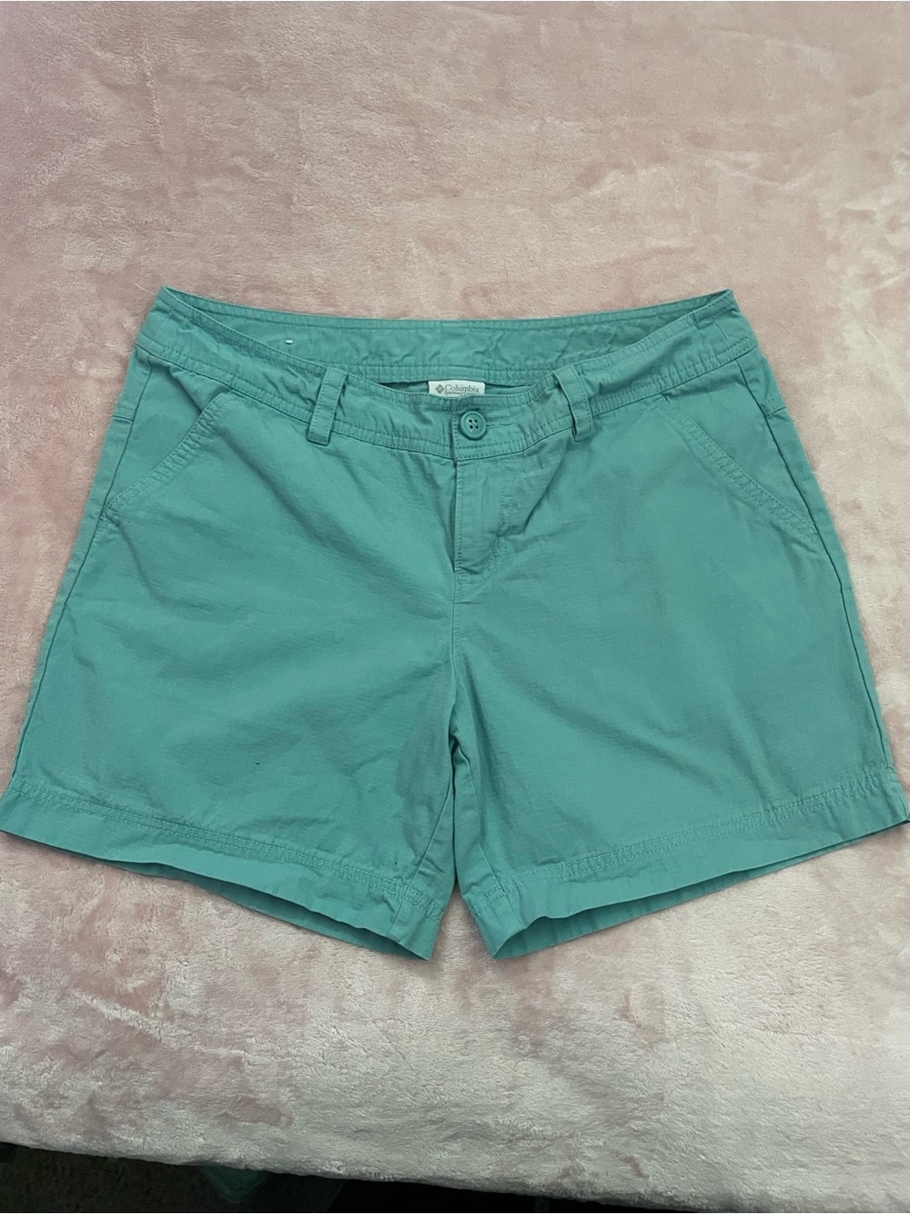 Columbia Women's Teal High Waist Casual Shorts